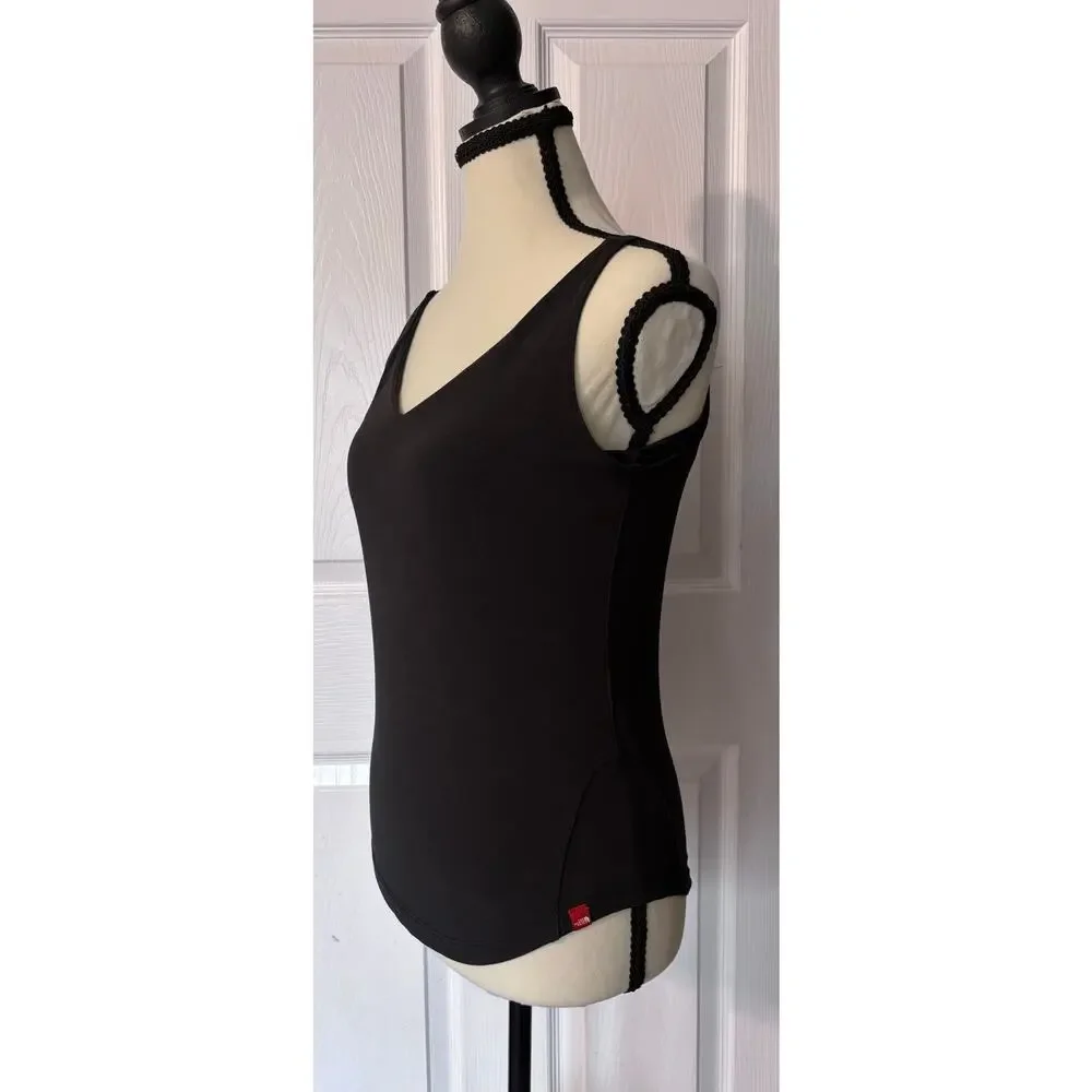 The North Face Workout Tank Top Women's Medium Black Built In Bra Activewear - Picture 3 of 7